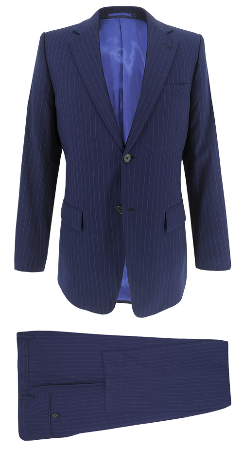 Striped Blue Suit - Entire suit