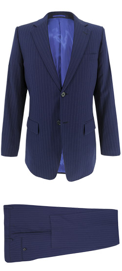 Striped Blue Suit