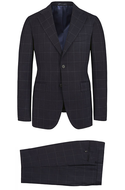 Haiti Blue Checked Suit