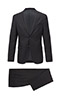 Elastic Plain Black Suit - Entire suit